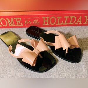 NWOT Jeffrey Campbell Ballerina Pink Jelly Bow Thongs … Supercute 😊🐝